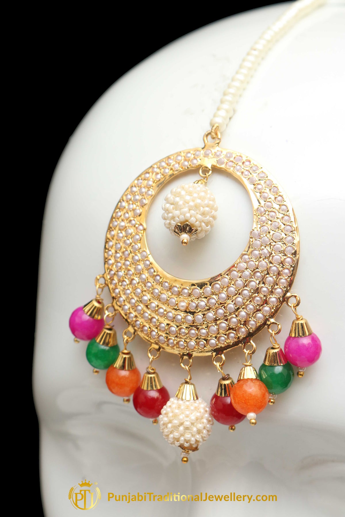 Multi Jadau Tikka By Punjabi Traditional Jewellery