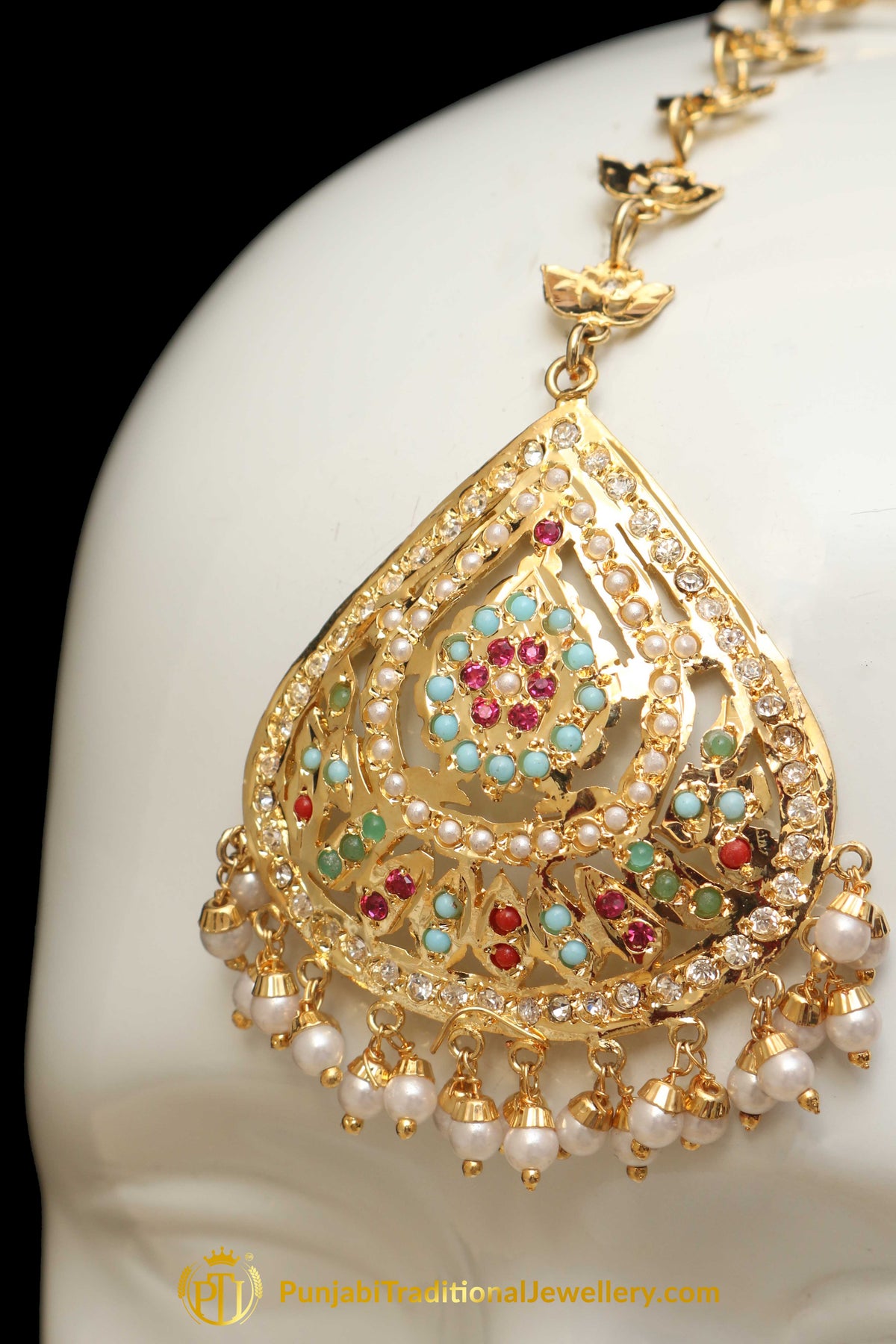 Multi Jadau Tikka By Punjabi Traditional Jewellery