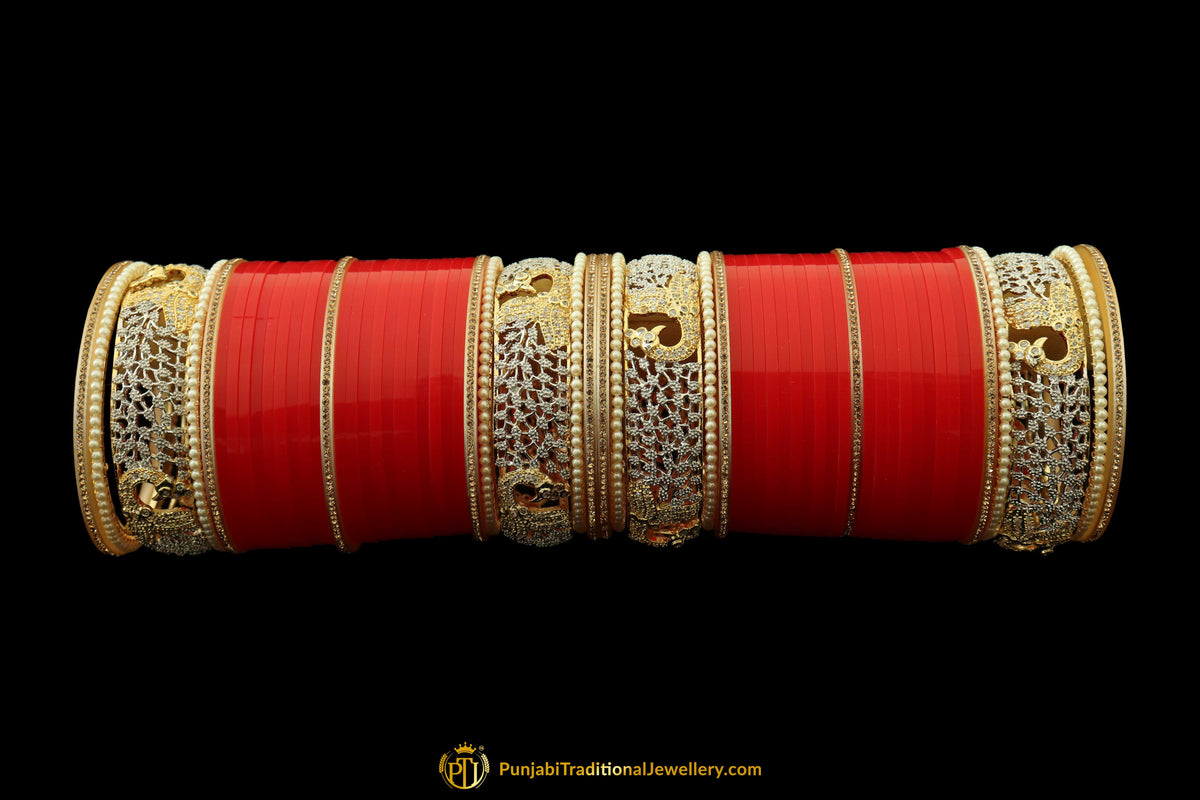Red Wedding Bridal Chura By Punjabi Traditional Jewellery
