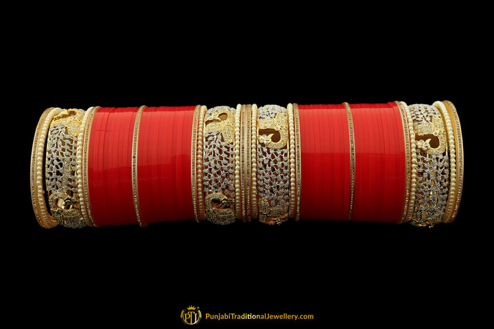 Red Wedding Bridal Chura By Punjabi Traditional Jewellery