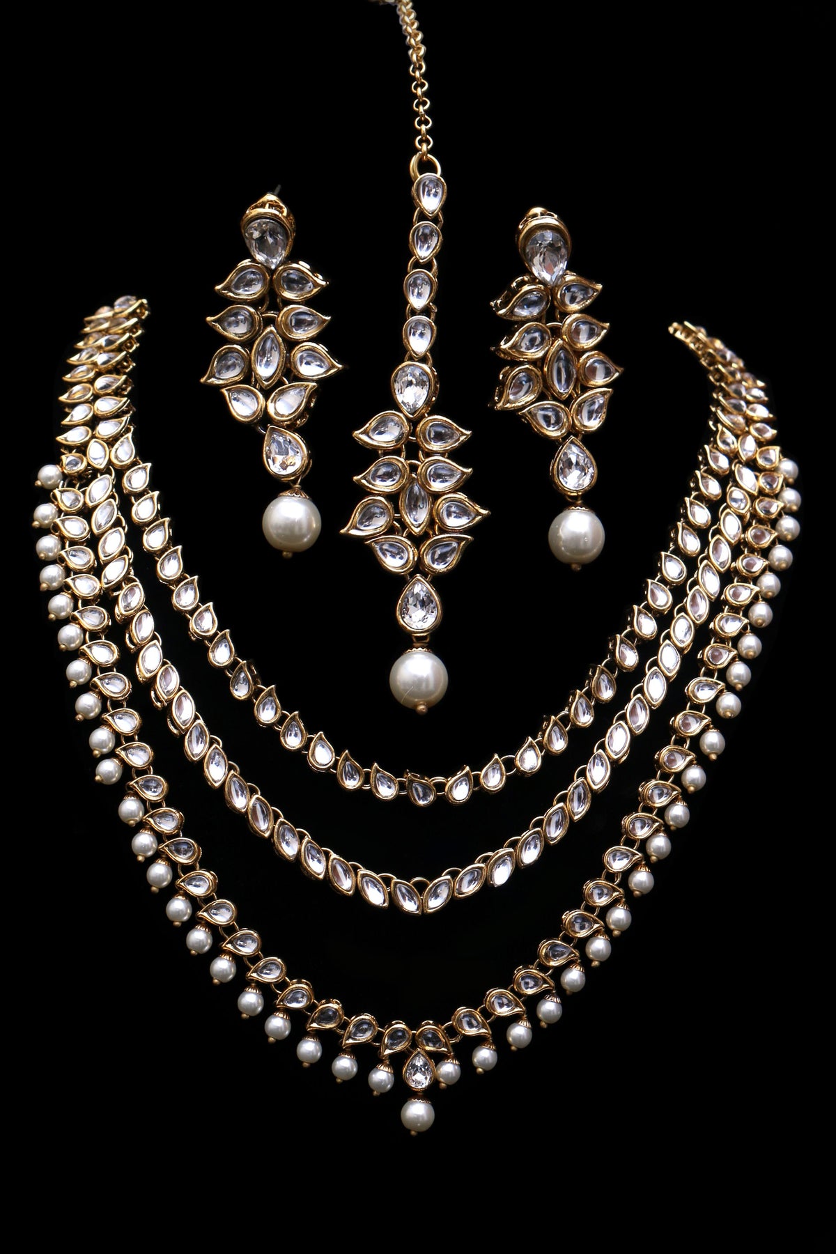 Pearl long Necklace Set By Punjabi Traditional Jewellery