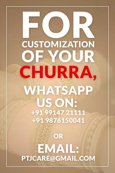 Green Antique Gold Jerkan Bangle Pearl Bridal Chura | Punjabi Traditional Jewellery Exclusive