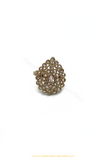Gold Finished Navratan Kundan Ring By PTJ