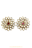 Gold Finished Rubby Kundan Studs By PTJ