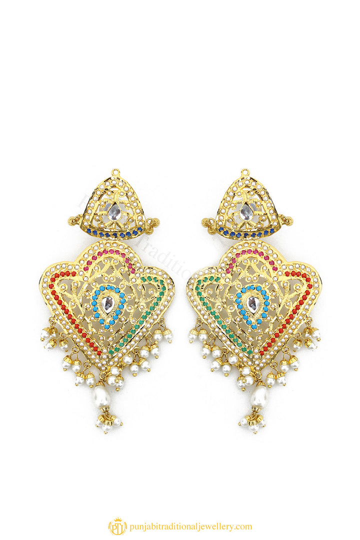 Gold Finished Earrings by PTJ