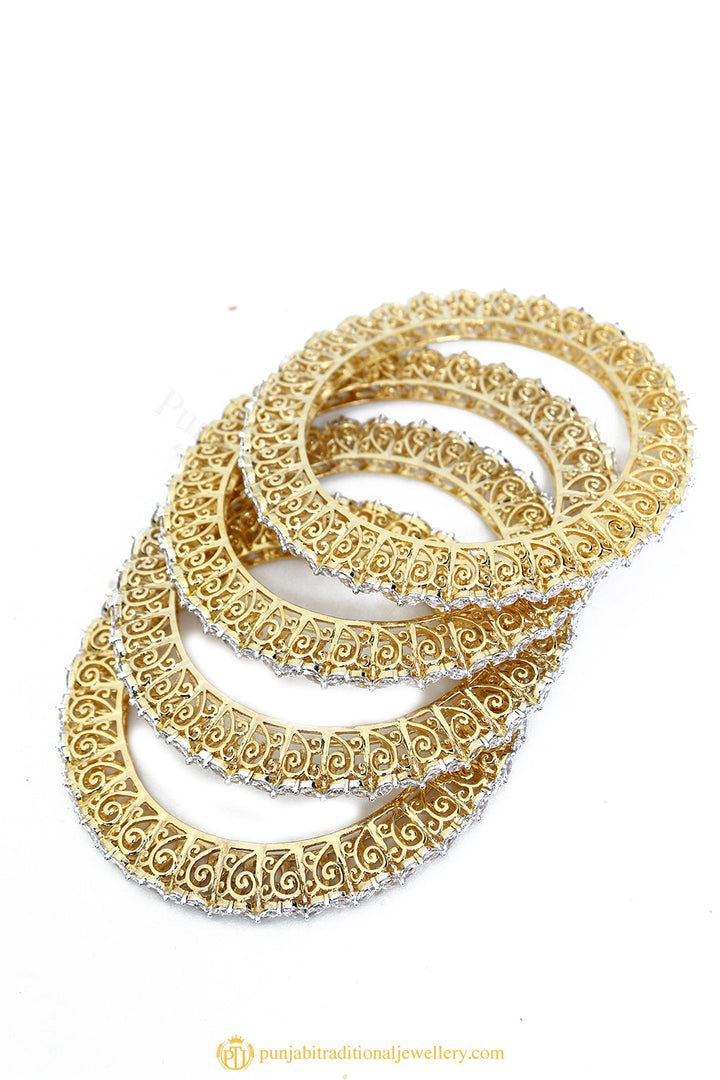 Gold Finished Bangles by PTJ