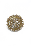 Antique Gold Finished Champagne Stone Ring By PTJ