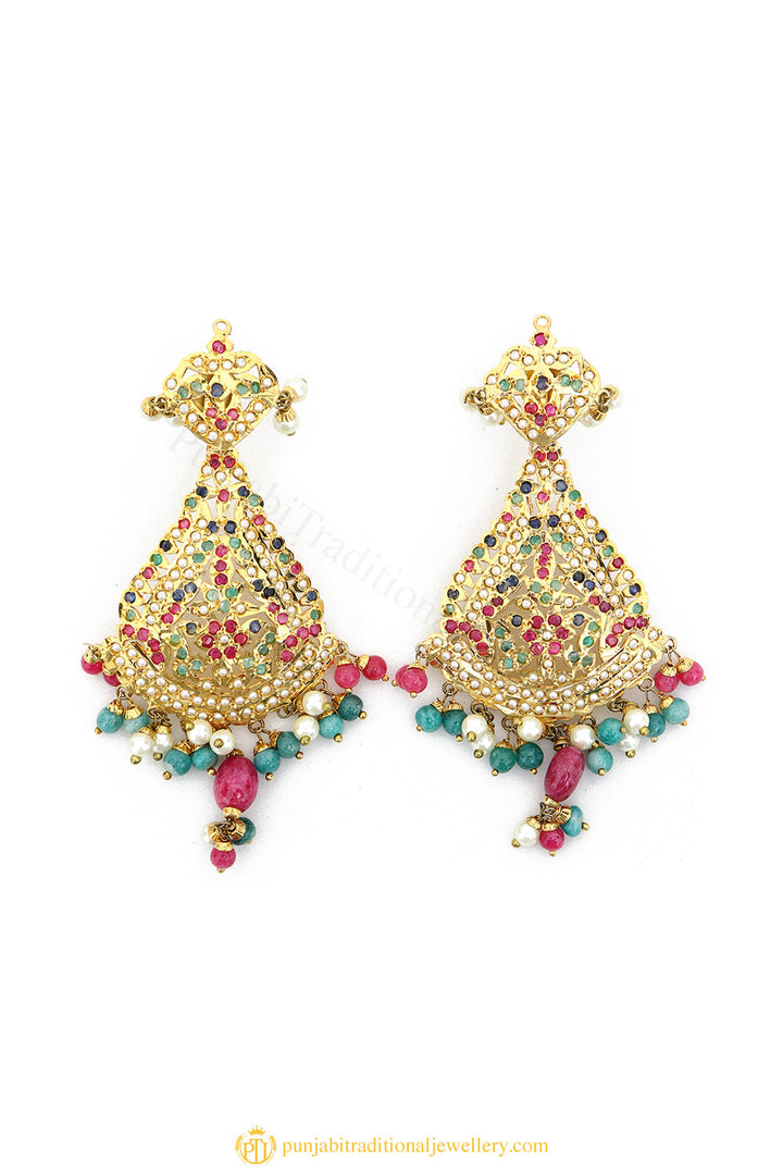 Gold Finished Earrings by PTJ