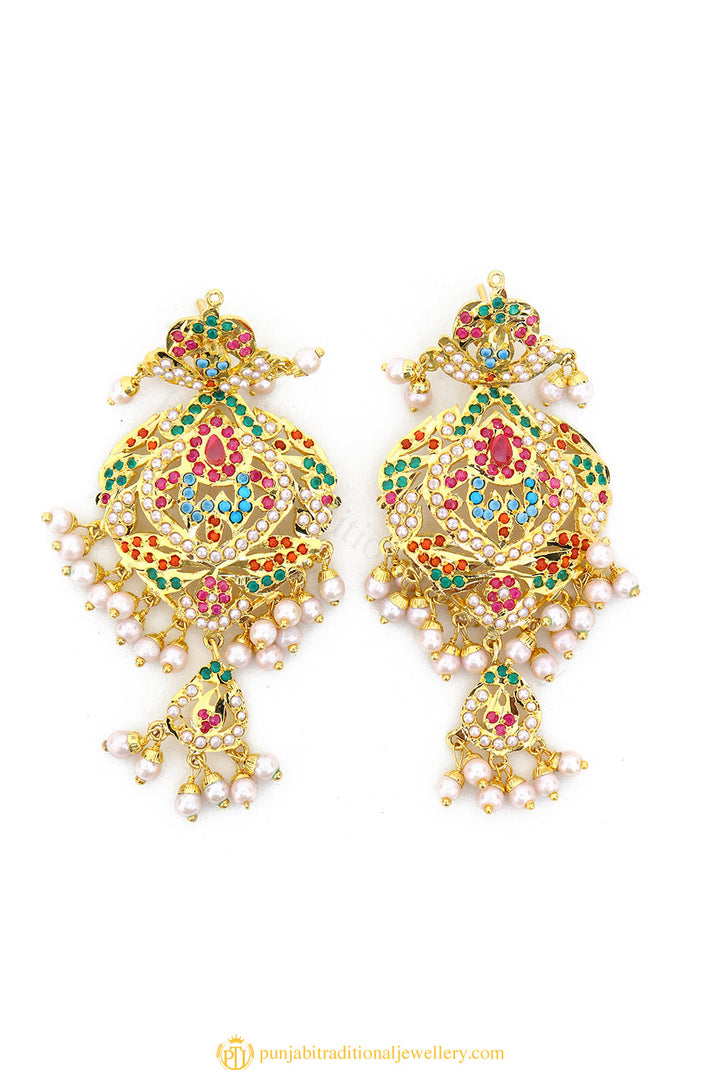 Gold Finished Earrings by PTJ