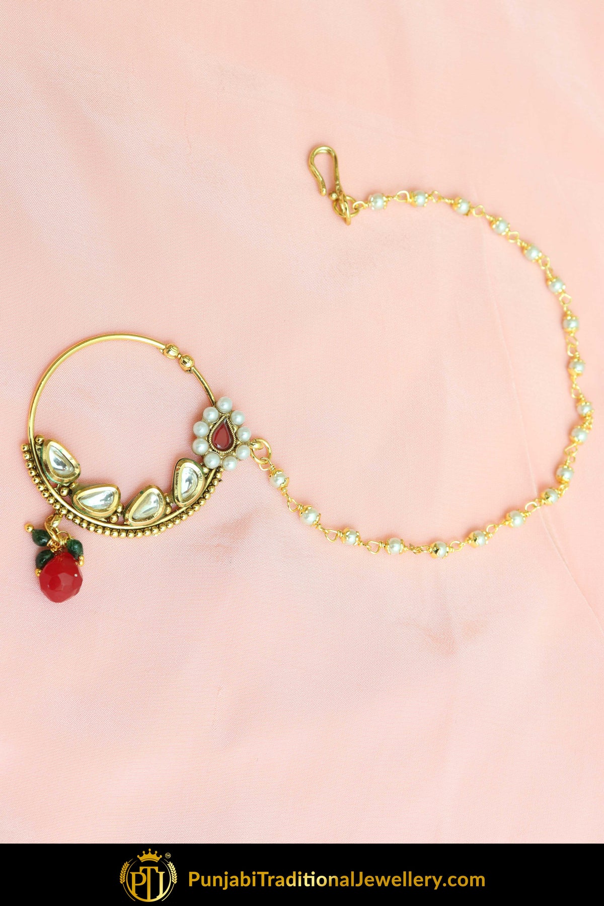 Gold Finished Kundan Nath| Punjabi Traditional Jewellery Exclusive