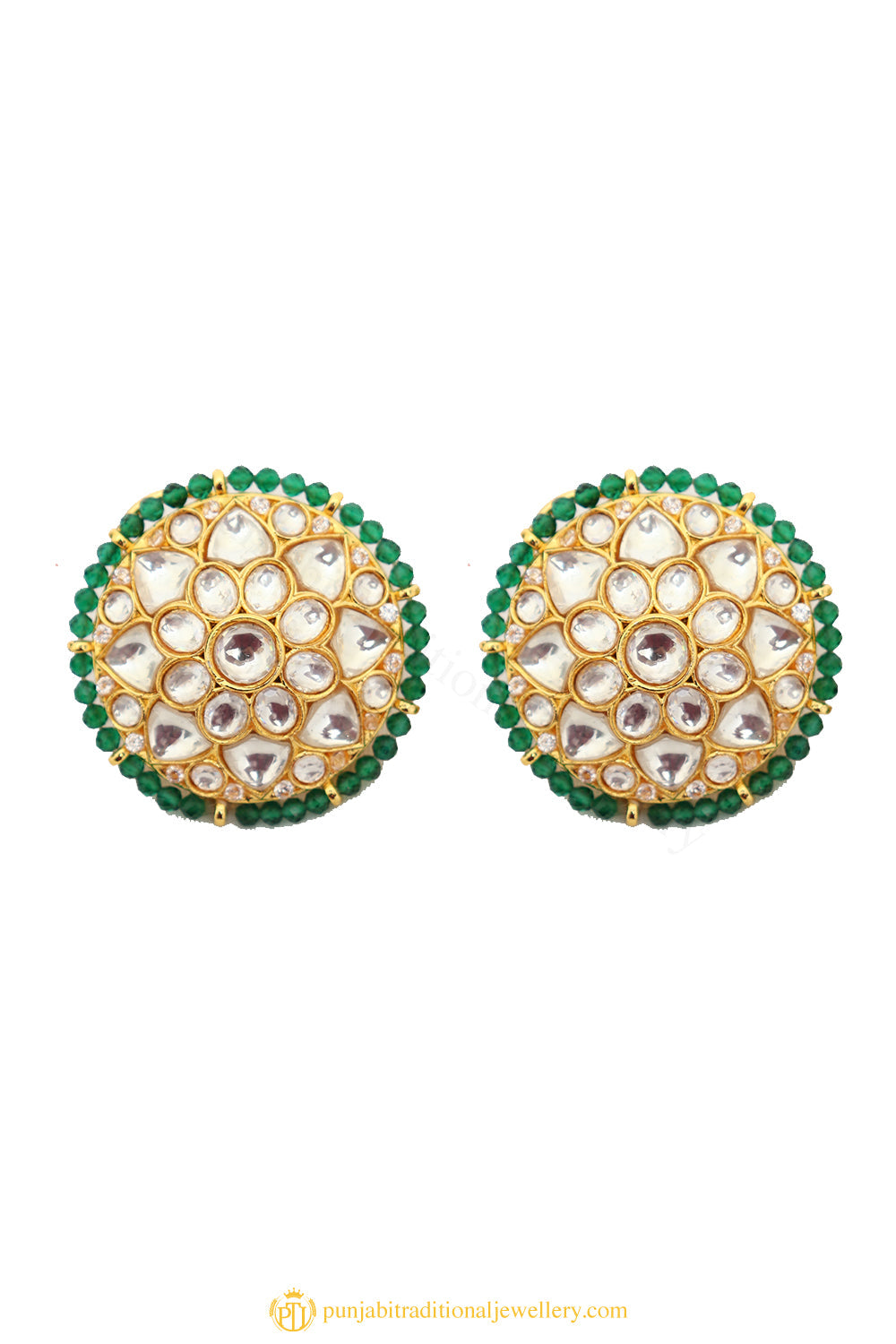 Gold Finished Earrings by PTJ