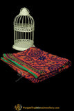 Orange & Blue Color Pure Phulkari Dupatta By Punjabi Traditional Jewellery