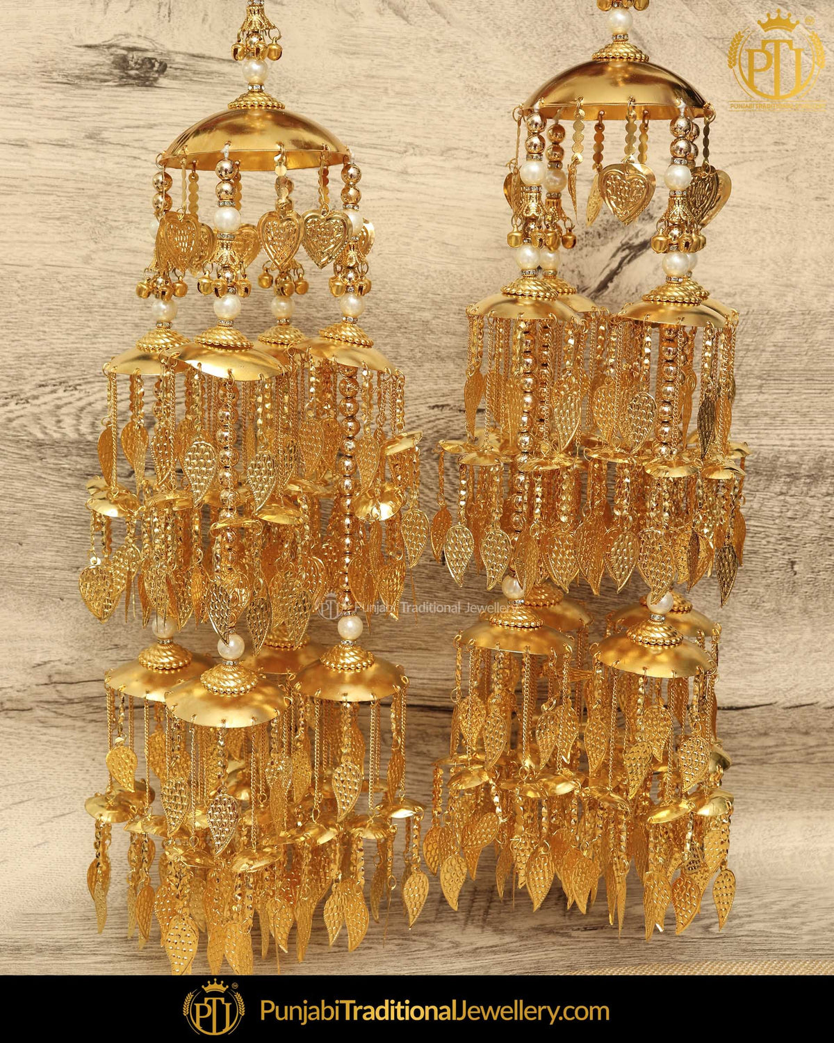 Antique Gold Pippal Patti Bridal Kalire | Punjabi Traditional Jewellery Exclusive