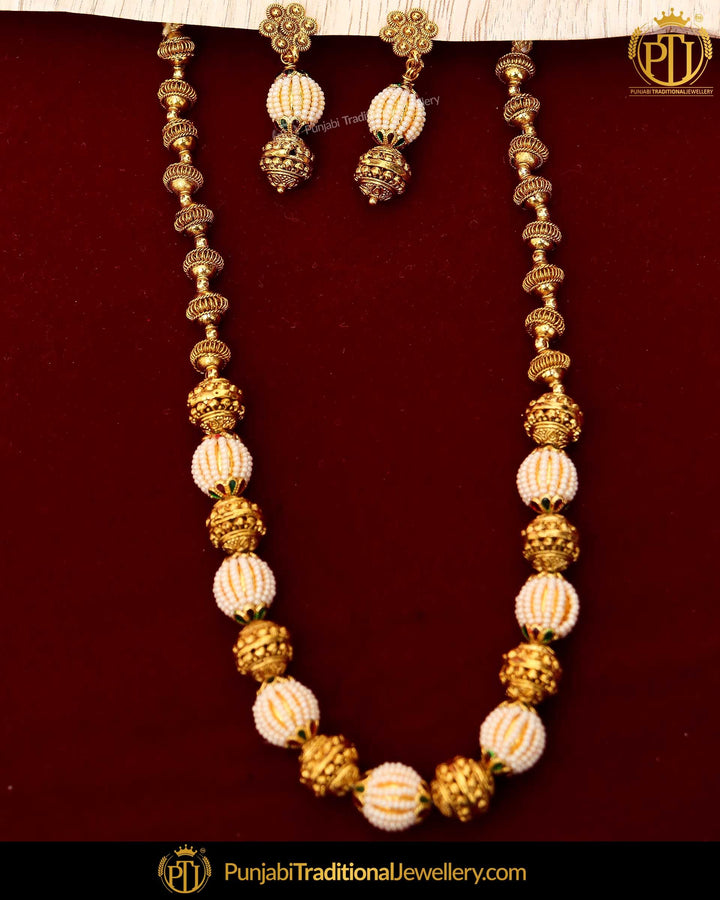 Antique Gold Finished Johda long Set  | Punjabi Traditional Jewellery Exclusive