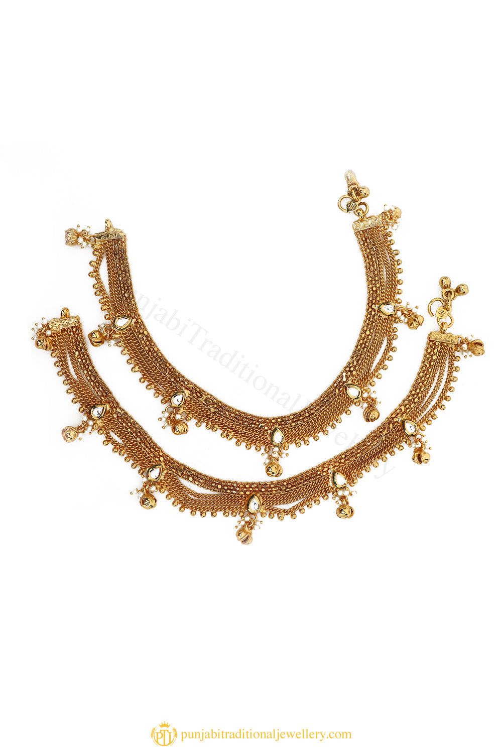 Gold Finished Payal by PTJ