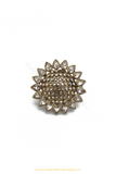 Antique Gold Finished Champagne Stone Ring By PTJ