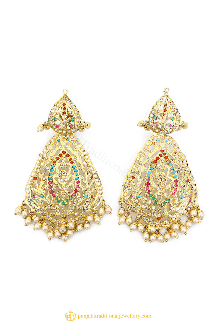 Gold Finished Earrings by PTJ