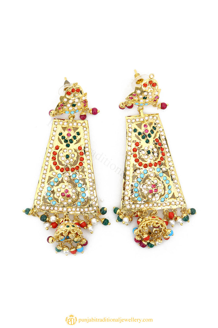 Gold Finished Earrings by PTJ
