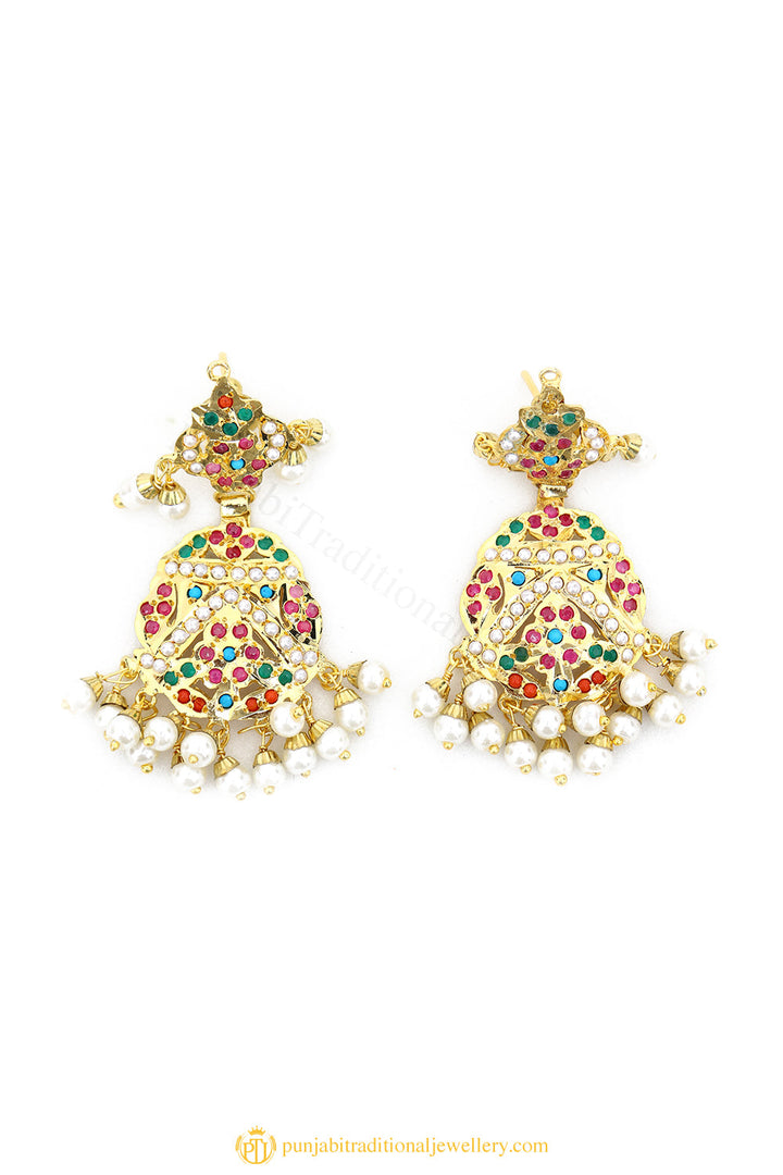 Gold Finished Earrings by PTJ