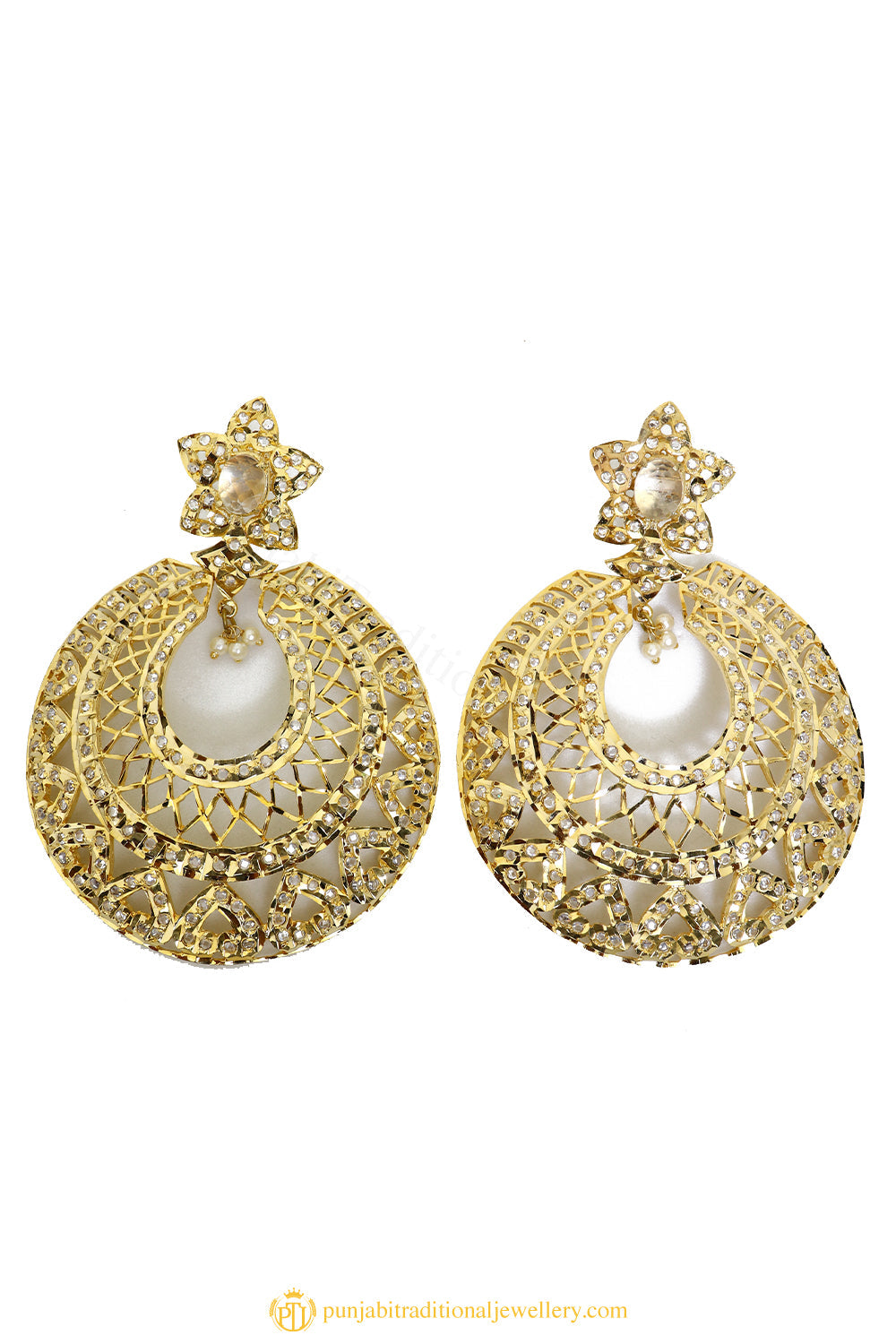 Gold Finished Earrings by PTJ