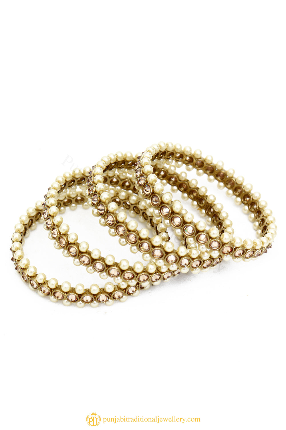 Gold Finished Bangles by PTJ