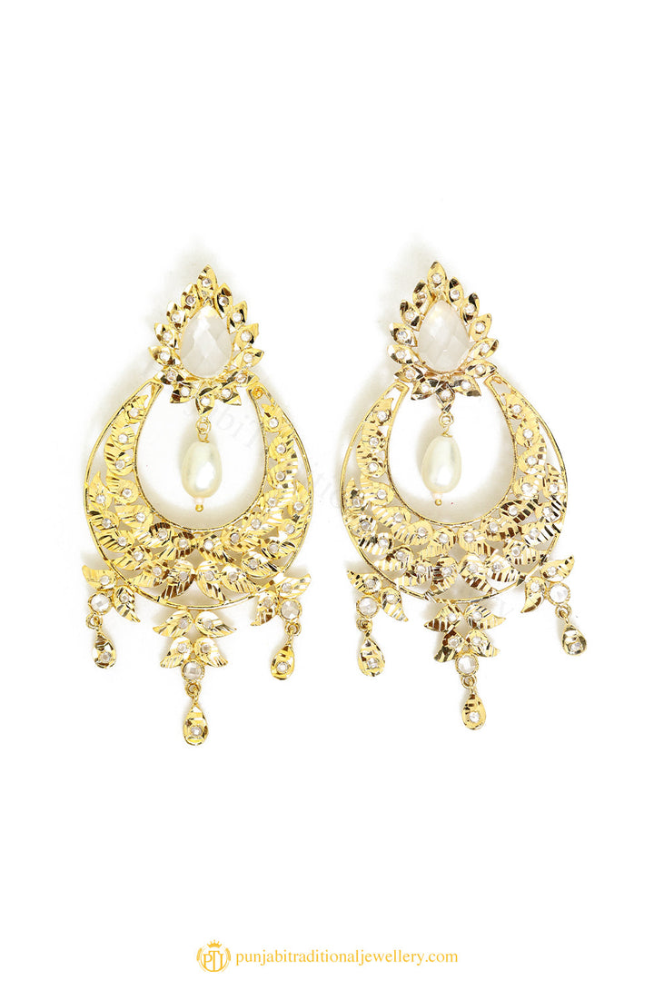Gold Finished Earrings by PTJ