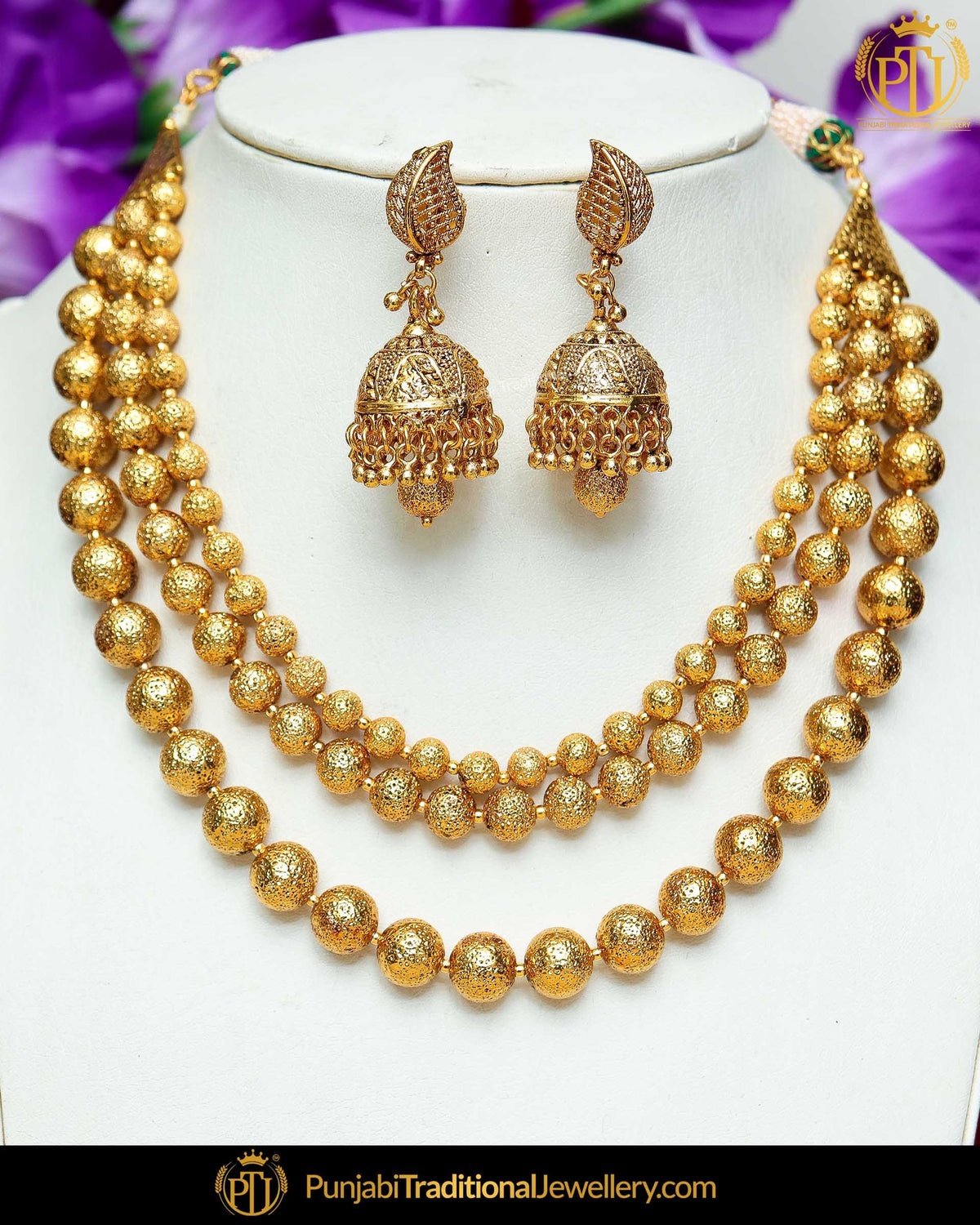 Antique Gold Finished Johda long Set  | Punjabi Traditional Jewellery Exclusive