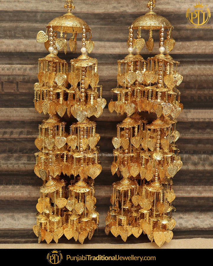 Antique Gold Pippal Patti Bridal Kalire | Punjabi Traditional Jewellery Exclusive