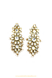 Gold Finished Kundan Earrings By PTJ