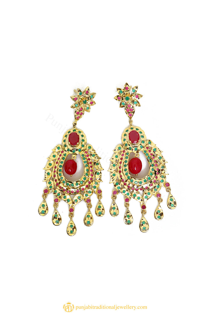 Gold Finished Earrings by PTJ