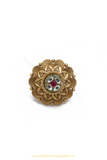 Antique Gold Finished Kundan Ring By PTJ