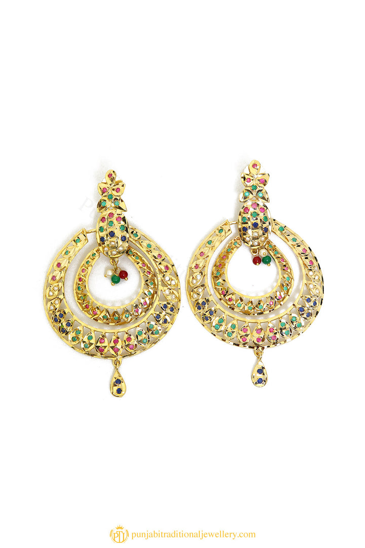 Gold Finished Earrings by PTJ