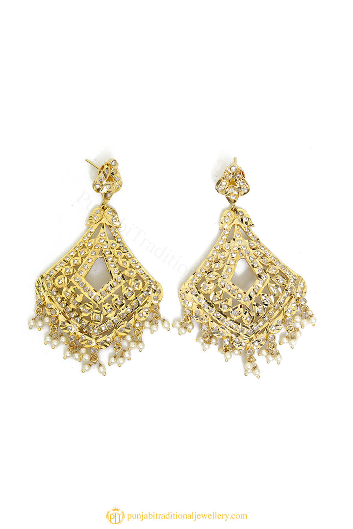 Gold Finished Earrings by PTJ