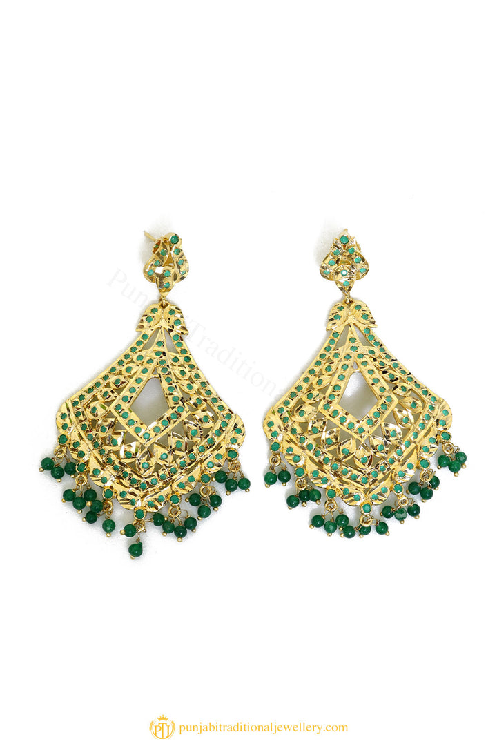Gold Finished Earrings by PTJ