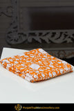 Orange Color Pure Phulkari Dupatta By Punjabi Traditional Jewellery