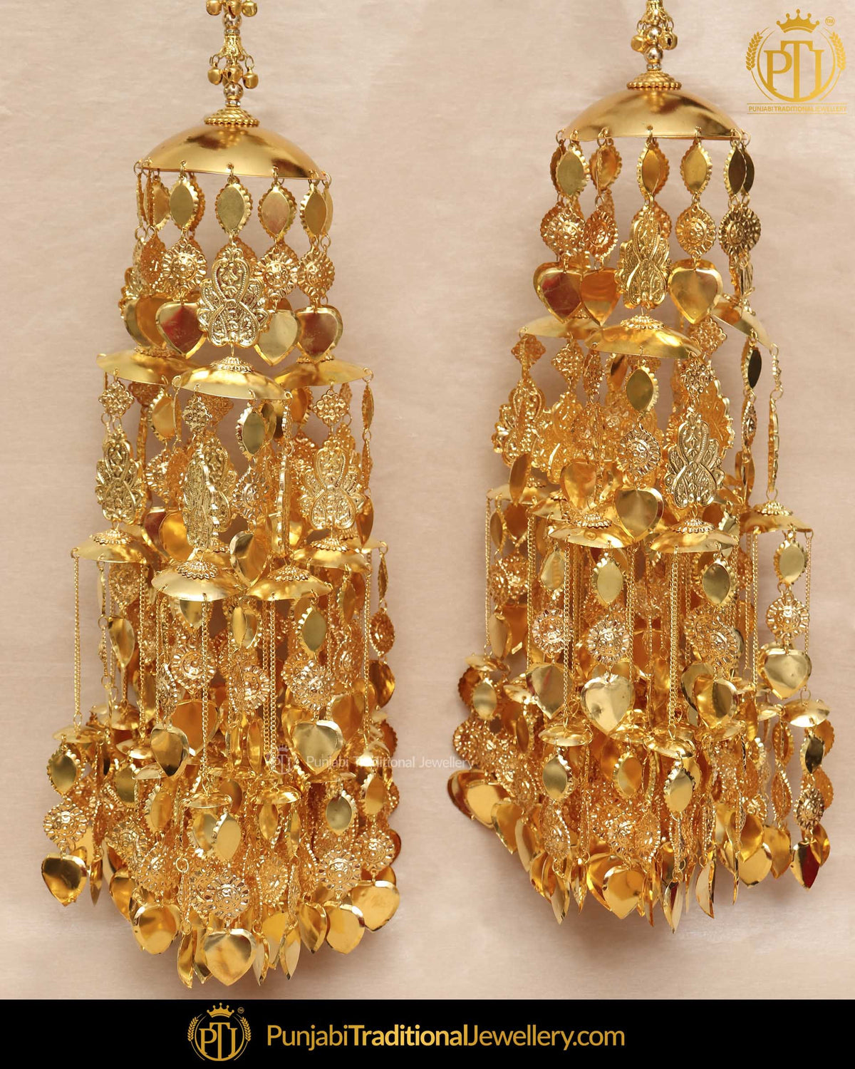 Antique Gold Pippal Patti Bridal Kalire | Punjabi Traditional Jewellery Exclusive
