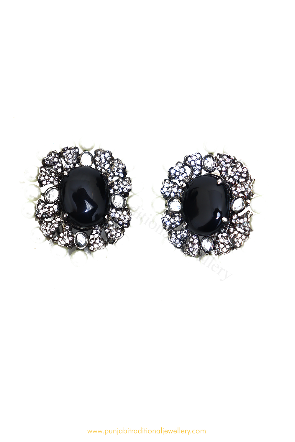 Oxidised Black AD Studs By PTJ