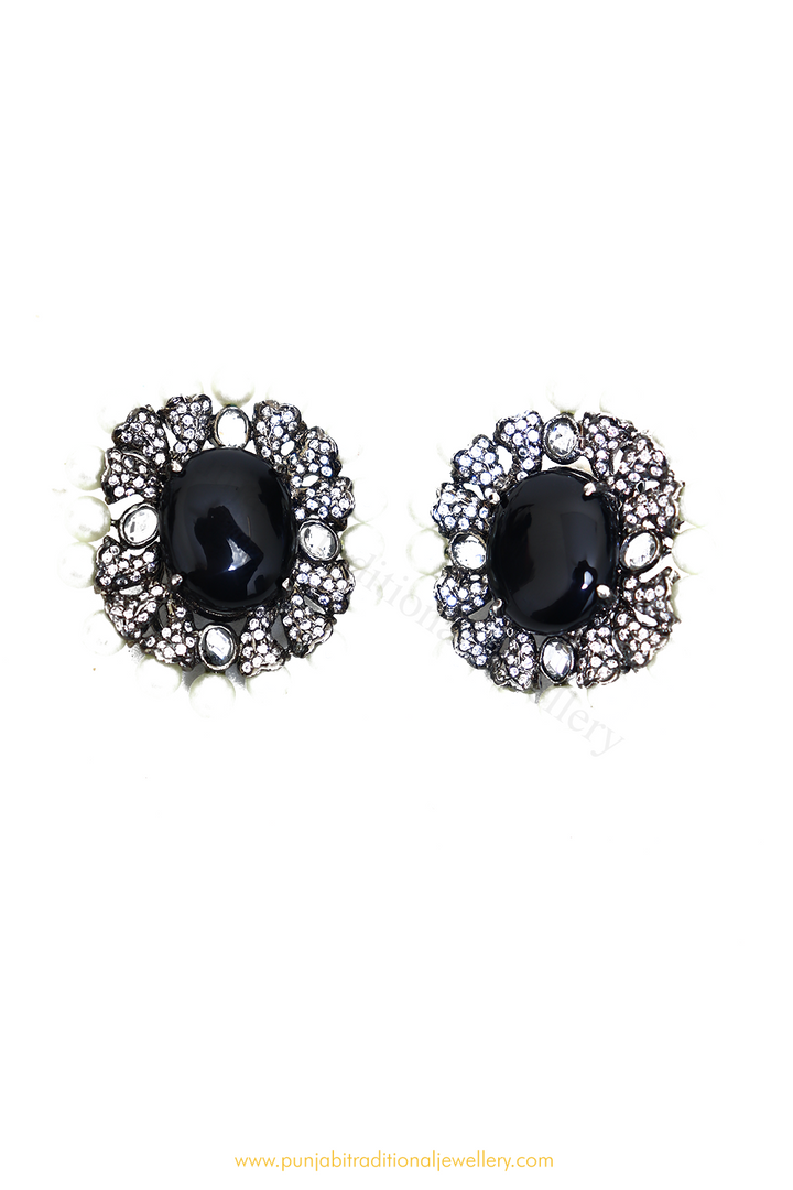 Oxidised Black AD Studs By PTJ