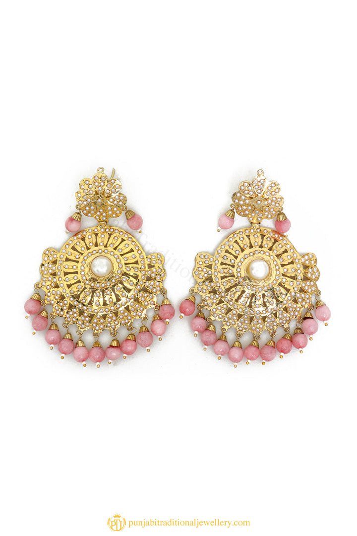 Gold Finished Earrings by PTJ