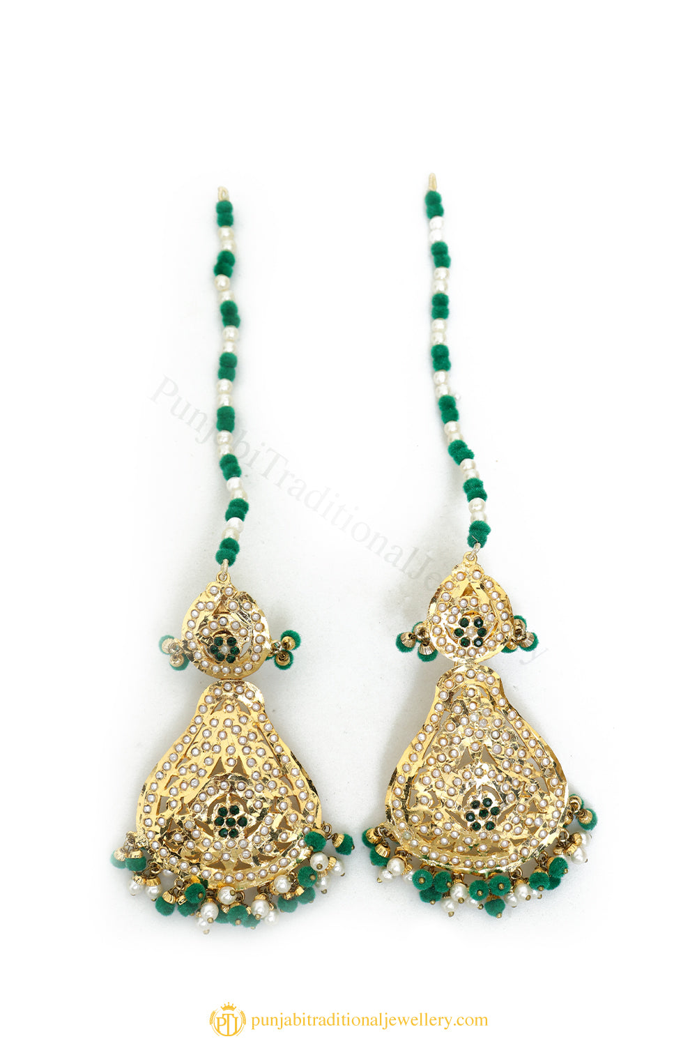 Gold Finished Earrings by PTJ