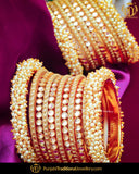 Gold pearl kundan Bangles Set (Both Hand Pair) | Punjabi Traditional Jewellery Exclusive