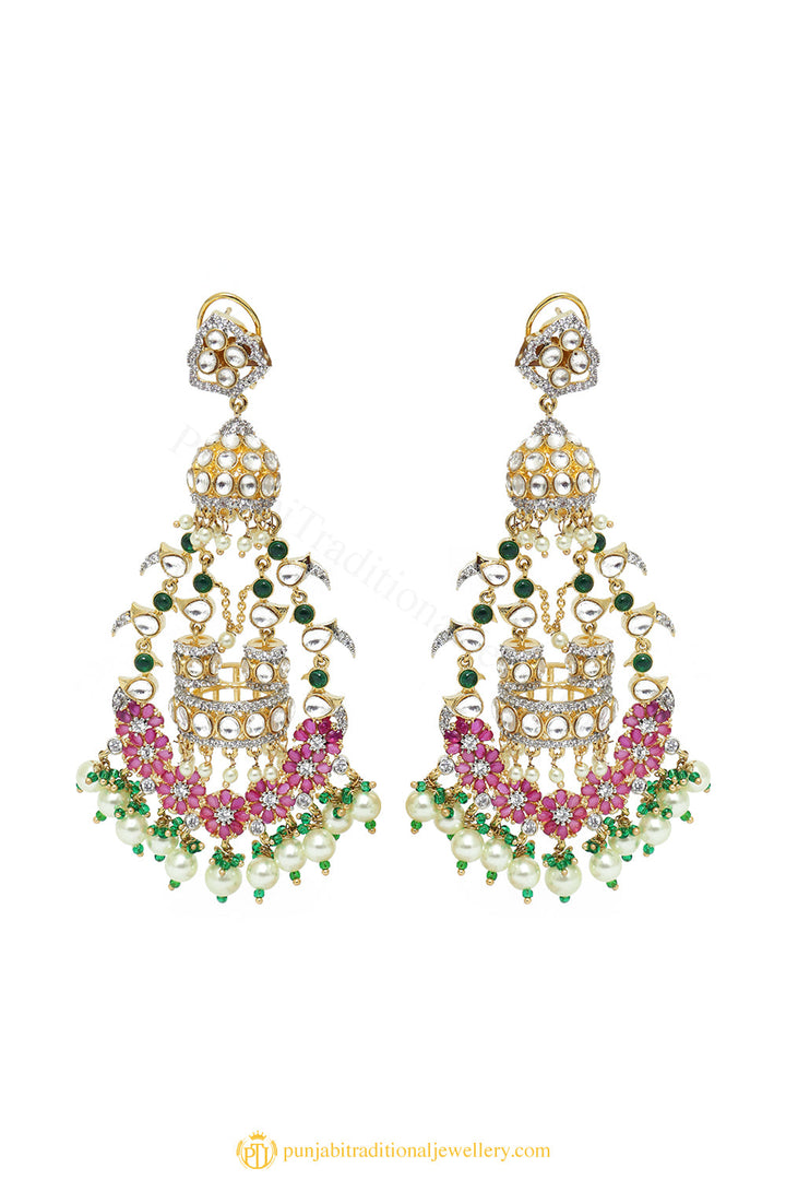 Gold Finished Earrings by PTJ