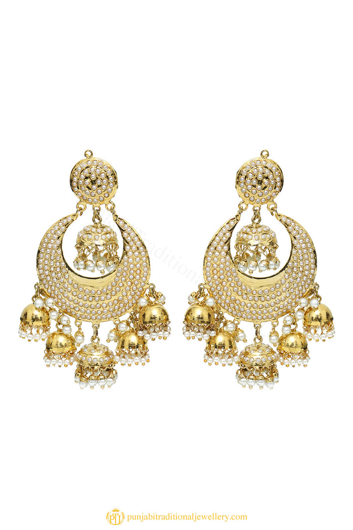 Gold Finished Earrings by PTJ