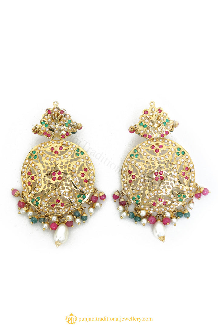 Gold Finished Earrings by PTJ