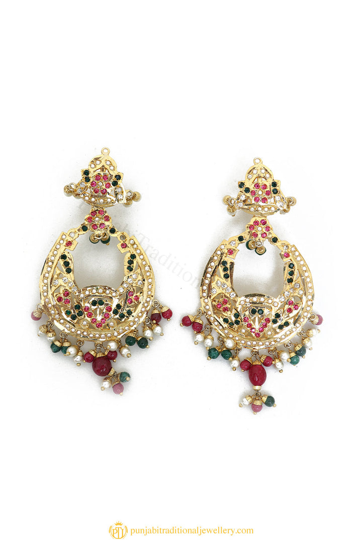 Gold Finished Earrings by PTJ