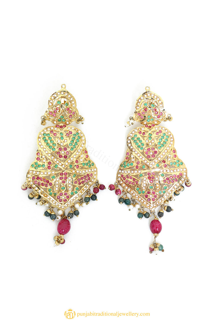 Gold Finished Earrings by PTJ