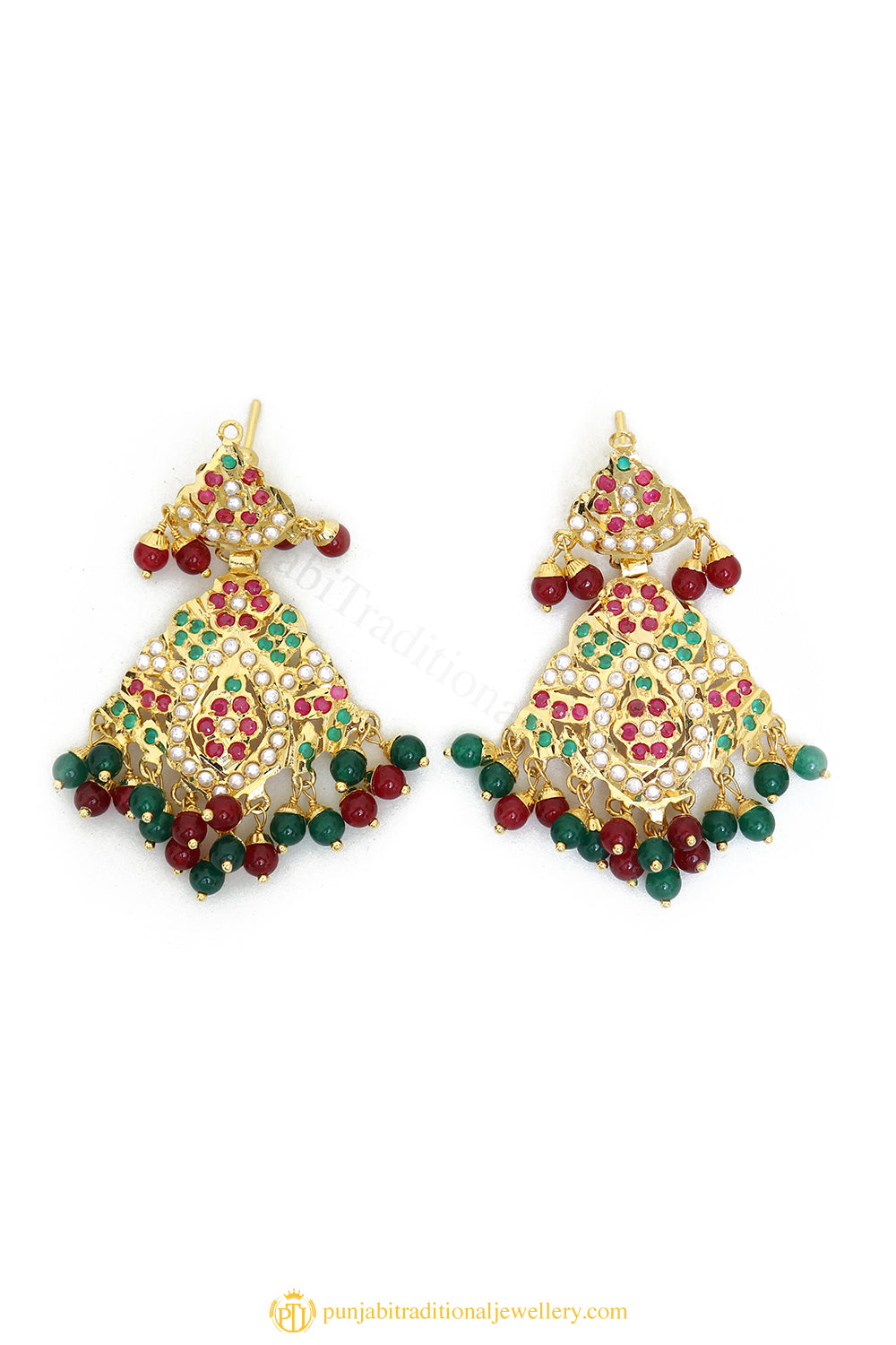 Gold Finished Earrings by PTJ