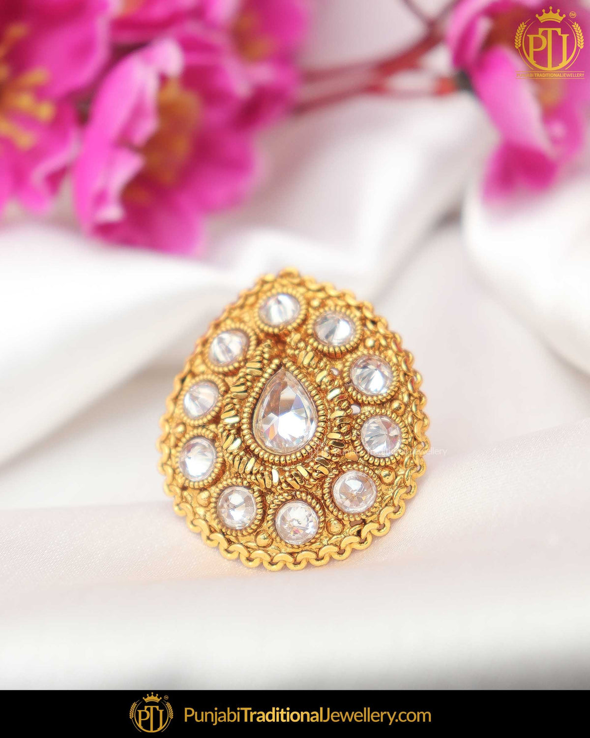 Gold Finished Ring | Punjabi Traditional Jewellery Exclusive