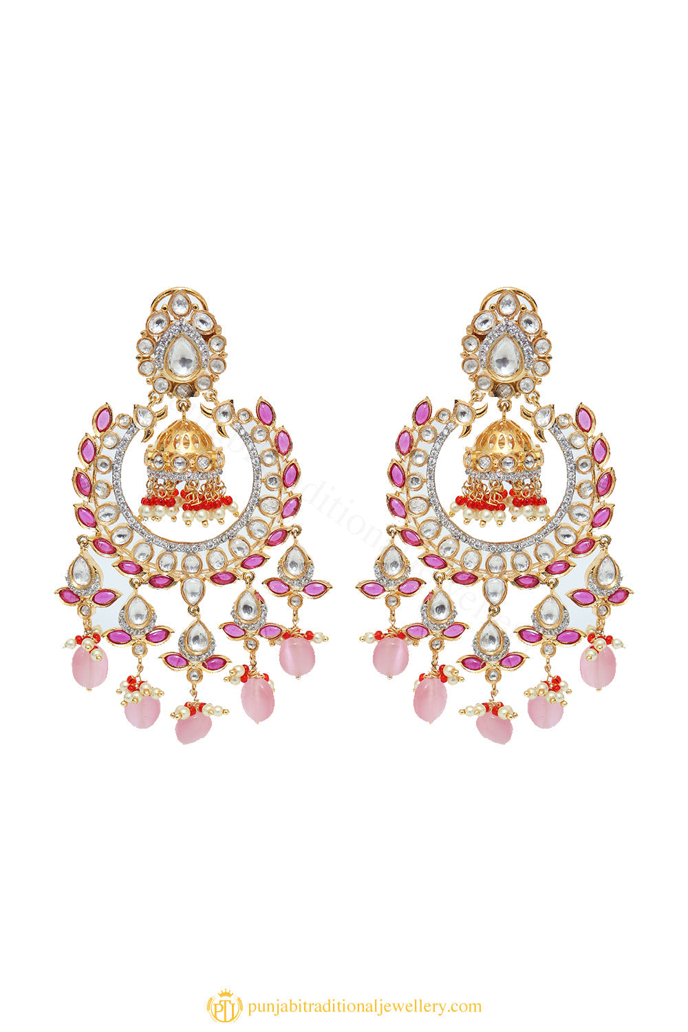 Gold Finished Earrings by PTJ