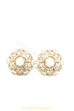 Gold Finished Pearl AD Studs By  PTJ